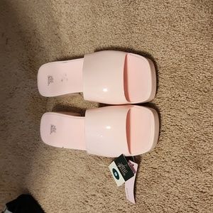 Plastic Slip on Heels